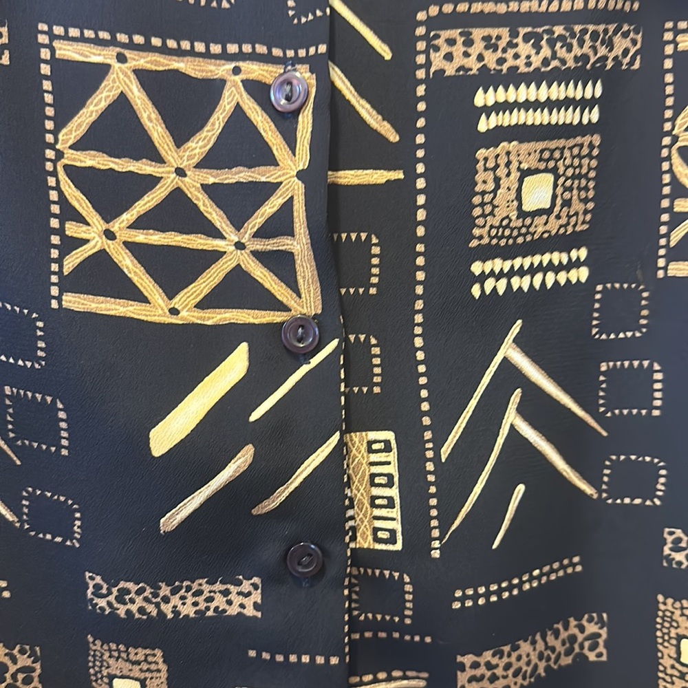 Buttons down blouse (navy) - Picture 3 of 4